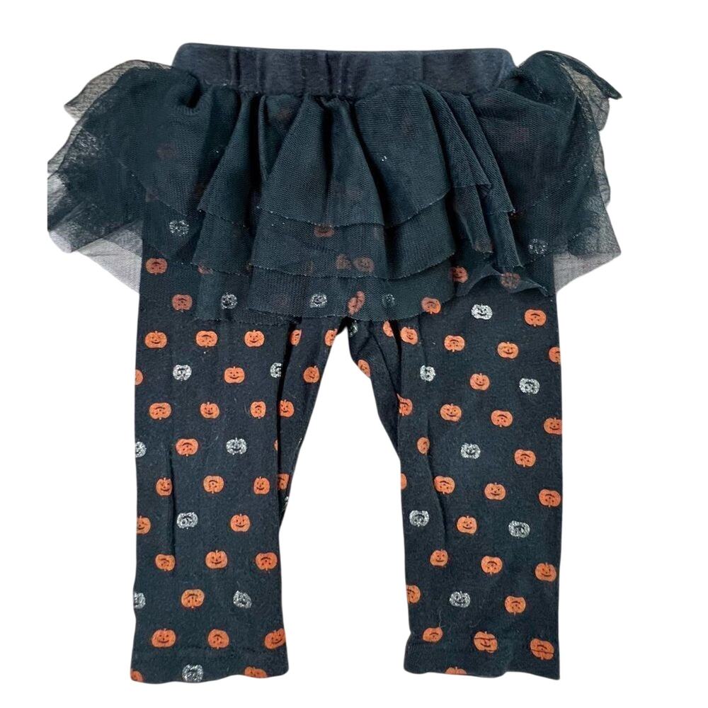 Carter's Halloween Ghost Orange Black "Fab-Boo-lous" Tutu Pants Outfit 9 months - Picture 6 of 11